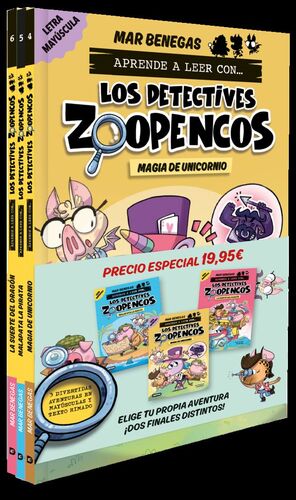 PACK APRENDE A LEER CON... ¡LOS DETECTIVES ZOOPENCOS! 4, 5 Y 6: EN LETRA MAYÚSCU