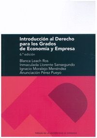 INTRODUCCIÓN AL DERECHO PARA LOS GRADOS DE ECONOMÍA Y EMPRESA 6ª ED. 2024