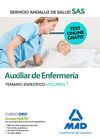 AUXILIAR DE ENFERMERÍA DEL SERVICIO ANDALUZ DE SALUD. TEMARIO ESPECÍFICO VOLUMEN