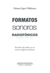 FORMATOS SONOROS RADIOFONICOS