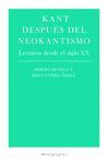 KANT DESPUES DEL NEOKANTISMO