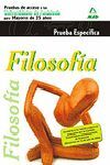 FILOSOFÍA, PRUEBAS DE ACCESO A LA UNIVERSIDAD PARA MAYORES DE 25 AÑOS, UNIVERSID
