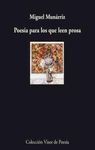 POESÍA PARA LOS QUE LEEN PROSA