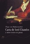 CARTA DE LORD CHANDOS Y OTROS TEXTOS...