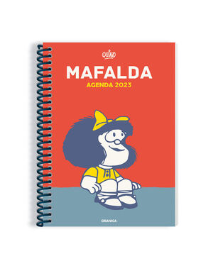 MAFALDA 2023, AGENDA ANILLADA COLUMNAS ROJA